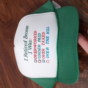 Retirement Vintage Hat Gag Gift Joke Cameo Trucker Father's Day Retired